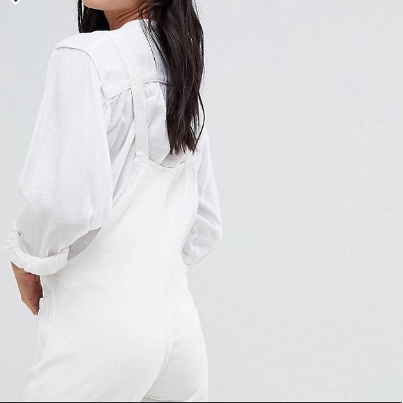 Lost Ink Raw Hem Overalls With Frill Side Detail - Picture 5 of 5